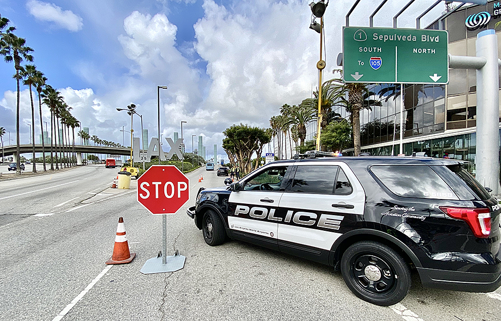 Airport Police Checkpoint Car