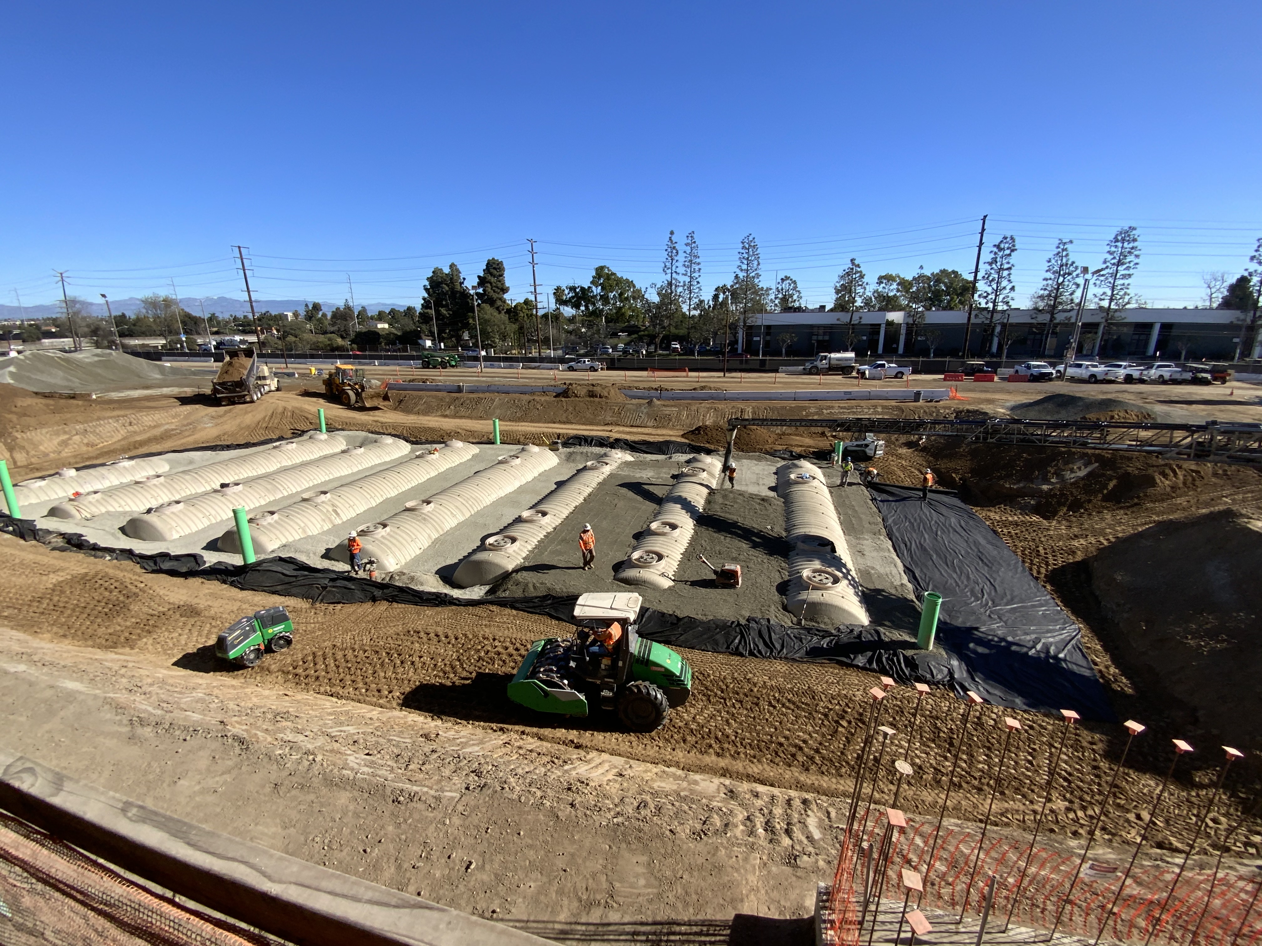 Backfilling of the seven 45,000-gallon double walled fuel tanks and the one 17,000-gallon double walled windshield washer fluid tank at the Consolidated Rent-A-Car (ConRAC) facility Quick Turn Around building.