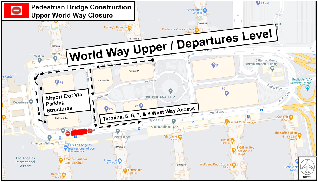 Map 1 (Upper/Departures Level)