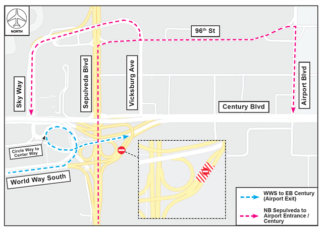 World Way South Closure