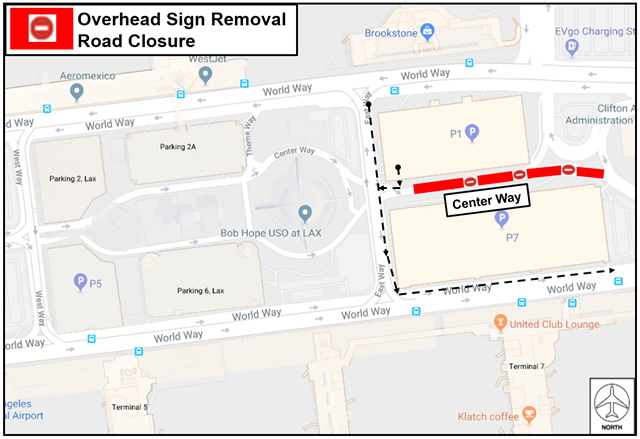 One Night Closure Of Center Way To Demolish Overhead Sign