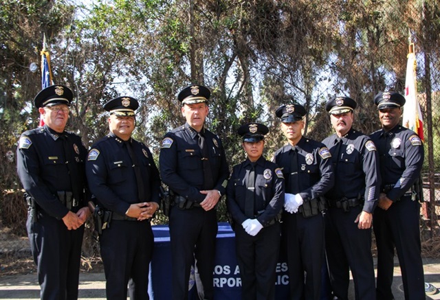 Capt. Greg Staar, Asst. Chief of Airport Police Dan Llorens, Chief David L. Maggard, Officer Teresa Arizga, Officer Phil Park, Asst. Chief John Wallace, Capt. Tyrone Stallings 