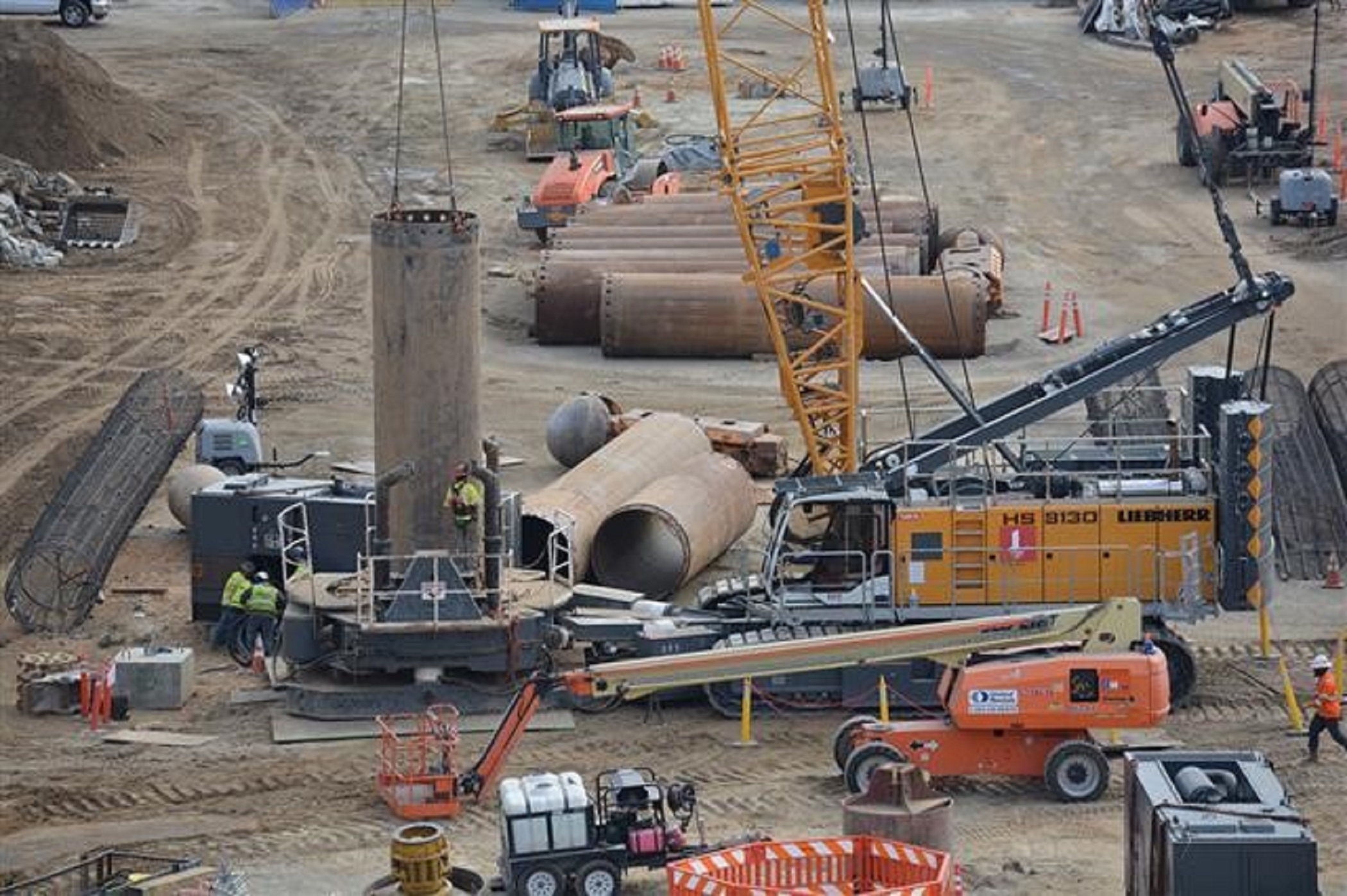 A closer look at construction of the foundations for the West Central Terminal Area Station